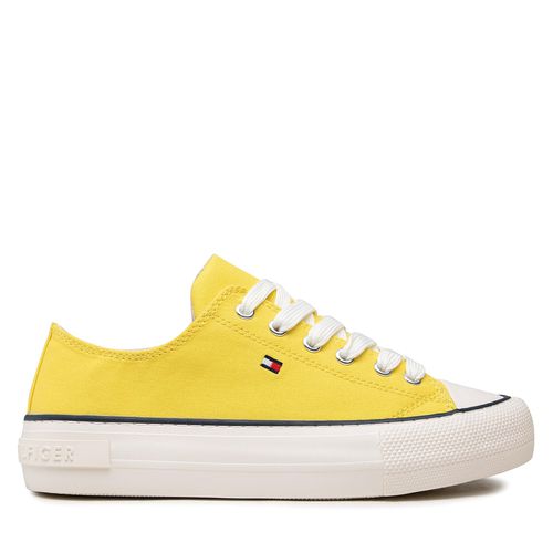 Sneakers Tommy Hilfiger Low Cut Lace-Up Sneaker T3A4-32118-0890 S Jaune - Chaussures.fr - Modalova