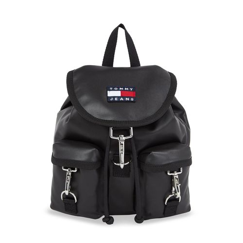 Sac à dos Tommy Jeans Tjw Heritage Flap Backpack AW0AW15435 Black BDS - Chaussures.fr - Modalova