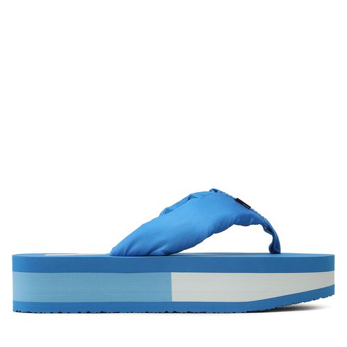 Tongs Tommy Jeans Webbing Mid Beach Sndl Nw Strip EN0EN02114 Bleu - Chaussures.fr - Modalova