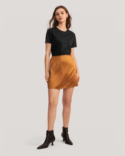 Mini-Jupe En Soie A Line - LILYSILK - Modalova