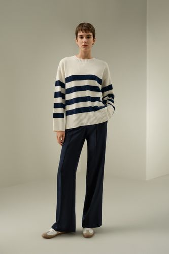 Pull oversize rayé en laine et cachemire - LILYSILK - Modalova