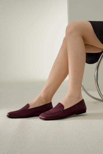 Mocassins à talons pliables en charmeuse de soie - LILYSILK - Modalova