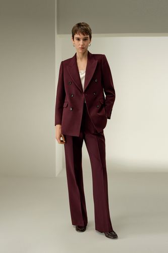Double Breasted Lapel Blazer - LILYSILK - Modalova
