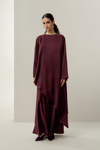 Tunique de Luxe en Soie Charmeuse Asymétrique | Design Fluide Élégant - LILYSILK - Modalova