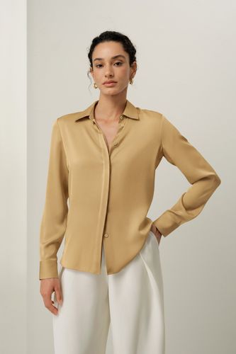 Chemise en Soie Double Joe Extensible | Coupe Taillée Ajustée - LILYSILK - Modalova