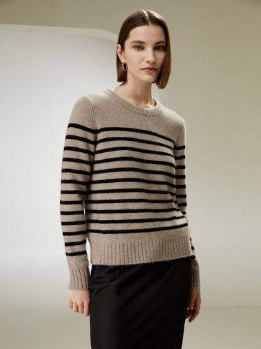 Pull En Cachemire Rayé à Col Rond - LILYSILK - Modalova