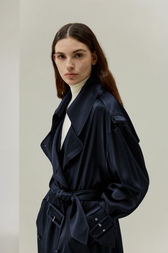 LILYSILK Trench-Coat En Soie Coupe Oversize 100 % Soie Charmeuse Modèle Classique Élégance Sans Effort Xl - LILYSILK - Modalova