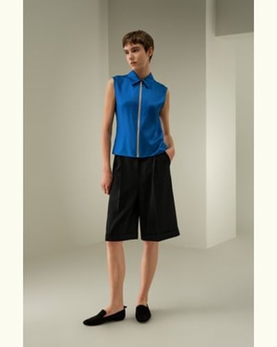 LILYSILK Gilet Sans Manches À Fermeture Éclair Twill De Soie Sophistiqué Et Élégant Léger Et Résistant Aux Rides Xs - LILYSILK - Modalova