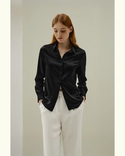 LILYSILK Chemisier En Soie Naturelles Basic Avec Patte De Boutonnage Dissimulée Pour Toutes Les Occasions - LILYSILK - Modalova