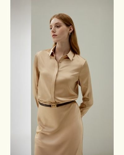 LILYSILK Chemisier En Soie Coupe Régulière Soie Charmeuse Élégance Sans Effort Peut Être Essayé S - LILYSILK - Modalova