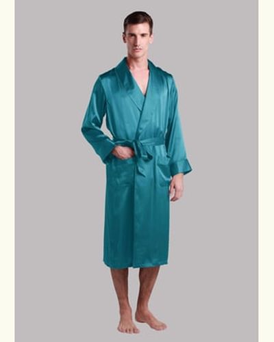 LILYSILK Robe Longue En Soie Poches Pratiques & Ceinture Assortie Soie De Haute Qualité Naturellement Antibactériens S - LILYSILK - Modalova