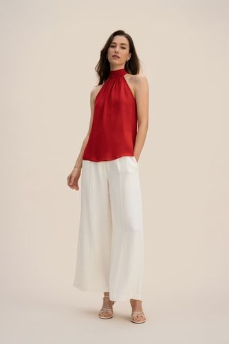 LILYSILK Top En Soie Col Licou, Coupe Décontractée 100% Soie Pure Pièces Incontournables Pour De Multiples Occasions 36 - LILYSILK - Modalova