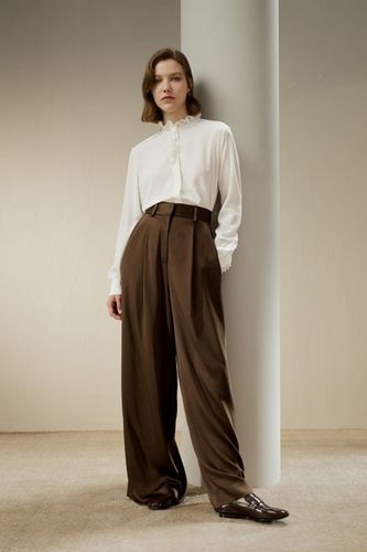 LILYSILK Pantalon Large En Soie Style Chic, Passants De Ceinture Soie De Mûrier 30 Momme Élégance Intemporelle Et Style Sophistiqué 48 - LILYSILK - Modalova