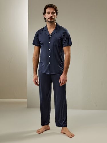 LILYSILK Ensemble Pyjama Soie Hemme Revers Cranté Classique, Coupe Régulière 100% Tricoté En Soie Doux Pour La Peau Et Respirant L - LILYSILK - Modalova