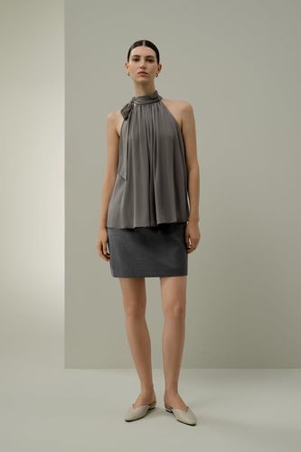 LILYSILK Chemisier Georgette L Élégant Col Noué Ruban Ajustable Fluide et Respirant - LILYSILK - Modalova