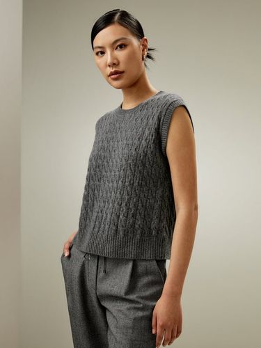 LILYSILK Gilet Cachemire XL Doux Col Rond Tricot Torsadé Sans Manches - LILYSILK - Modalova