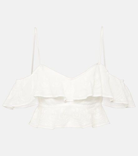 Crop top Eliani en ramie à broderies - Isabel Marant - Modalova