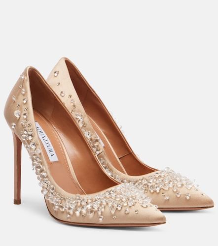 Escarpins Constellation en satin à ornements - Aquazzura - Modalova