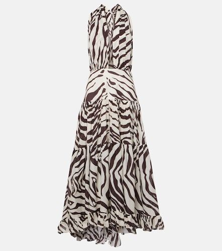 Robe longue Marie Rose en coton à imprimé zèbre - Alexandra Miro - Modalova