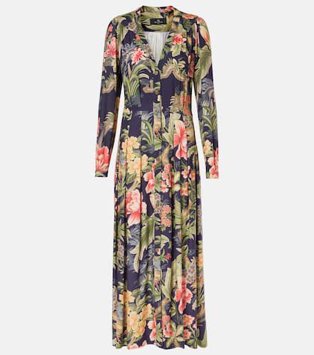 Robe longue imprimée en jacquard - Etro - Modalova