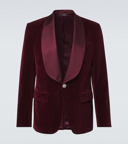 Veste de smoking en velours de coton mélangé - Dolce&Gabbana - Modalova