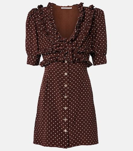 Robe en soie à pois - Alessandra Rich - Modalova
