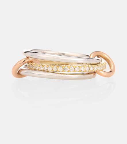 Bague Sonny MX en or blanc, rose et jaune 18 ct et diamants - Spinelli Kilcollin - Modalova