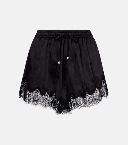 Short en satin et dentelle - Self-Portrait - Modalova