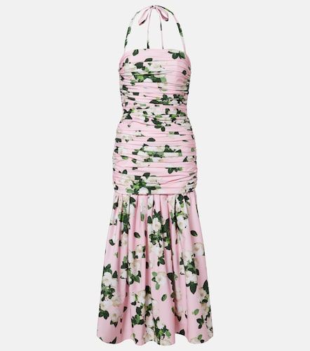 Robe en coton mélangé à fleurs - Carolina Herrera - Modalova
