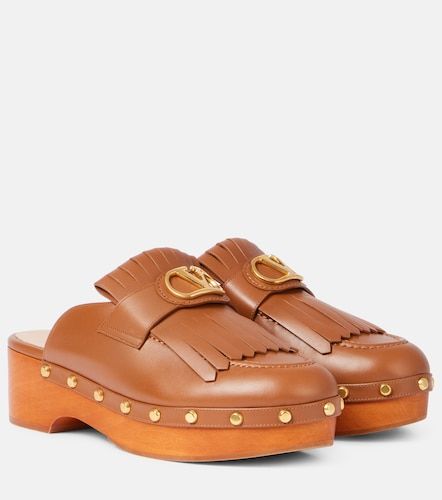 Mules VLogo en cuir - Valentino Garavani - Modalova