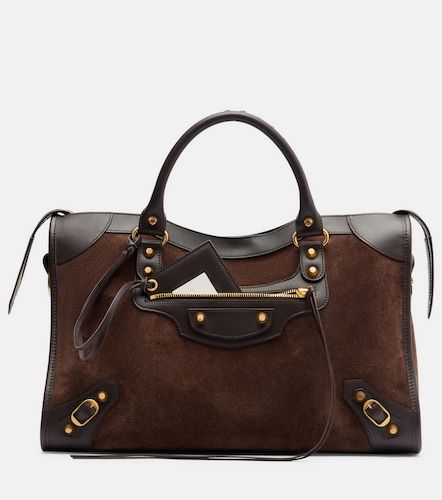 Sac à main Le City Medium en daim et cuir - Balenciaga - Modalova
