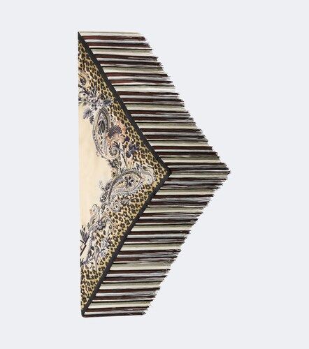 Foulard en soie à imprimé et franges - Etro - Modalova