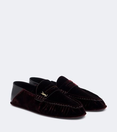 Mocassins Le Loafer en velours - Saint Laurent - Modalova