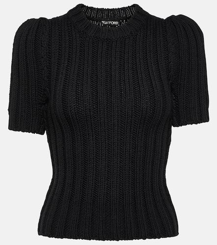 T-shirt en maille de laine vierge - Tom Ford - Modalova
