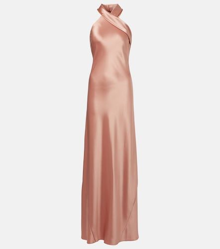 Galvan Robe longue Pandora en satin - Galvan - Modalova