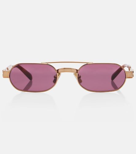 Lunettes de soleil ovales à logo - Miu Miu - Modalova