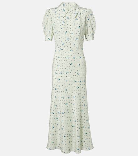 Robe en soie à fleurs - Alessandra Rich - Modalova