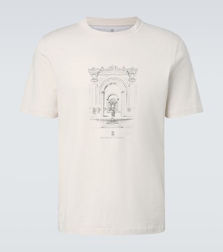 T-shirt en coton imprimé - Brunello Cucinelli - Modalova