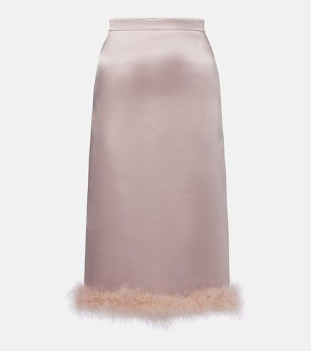 Valentino Jupe midi à plumes - Valentino - Modalova