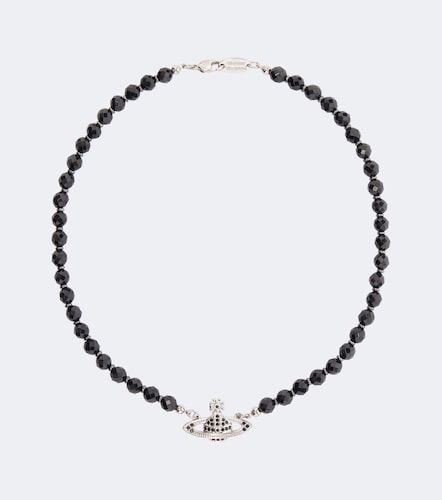 Collier ras-de-cou Messaline à cristaux - Vivienne Westwood - Modalova