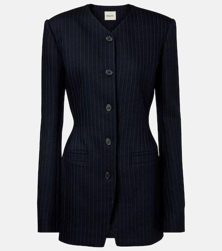 Blazer Naran rayé en laine mélangée - Khaite - Modalova