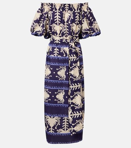 Robe midi en popeline de coton - Johanna Ortiz - Modalova