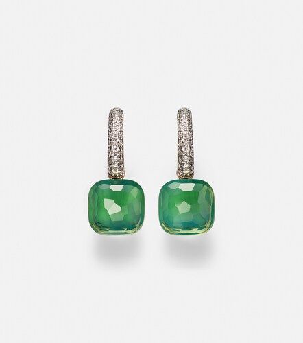 Boucles d'oreilles Nudo Classic en or rose et blanc 18 ct et pierres précieuses - Pomellato - Modalova