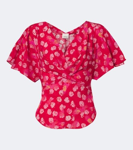 Top Faljane en soie mélangée à fleurs - Isabel Marant - Modalova