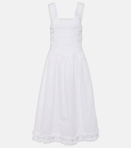 Ganni Robe midi en coton - Ganni - Modalova