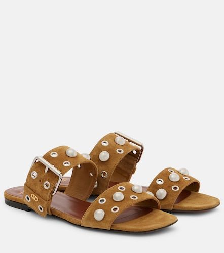 Mules Nellcôte en daim à ornements - Valentino Garavani - Modalova