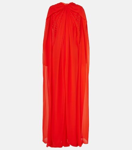 Robe cape en soie à ornements - Givenchy - Modalova