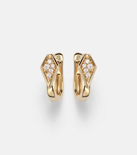 Boucles d’oreilles Knife Edge Kite en or 14 ct et diamants - Stone and Strand - Modalova