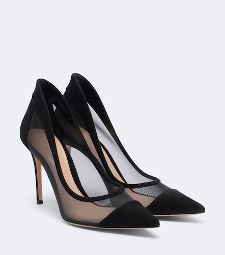 Escarpins en mesh et daim - Gianvito Rossi - Modalova