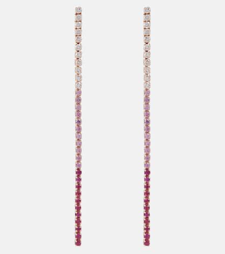 Boucles d’oreilles Single Thread Drop en or rose 18 ct et diamants - Shay Jewelry - Modalova